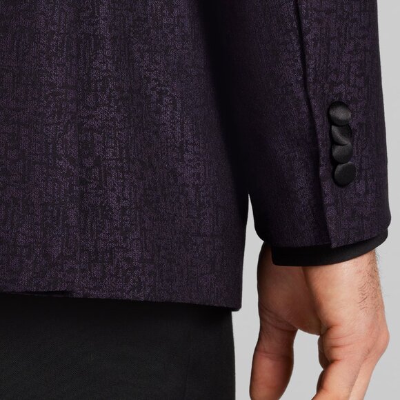 NEW Jos. A. Bank Purple Textured Dinner Tuxedo Jacket 46 Regular 46R - Picture 3 of 5